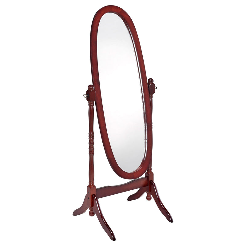 Foyet Oval Cheval Mirror Merlot - Furniture Now (CA)