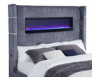 Tisdall Wingback Bed with Flame Visualizer
