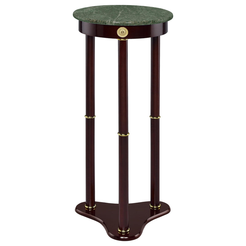 Edie Round Marble Top Accent Table Merlot - Furniture Now (CA)
