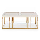 Lfr-Crma201-141 Aico Furniture Carmela Carmela Cocktail Table Shimmer Ivory - Furniture Now (CA)