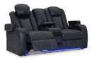 Fyne-Dyme Power Reclining Loveseat with Console - Furniture Now (CA)