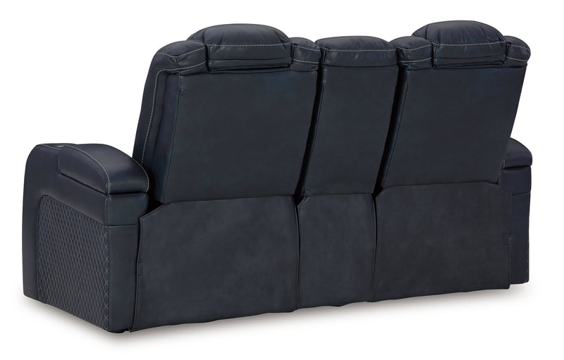 Fyne-Dyme Power Reclining Loveseat with Console - Furniture Now (CA)