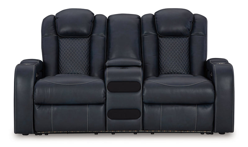 Fyne-Dyme Power Reclining Loveseat with Console - Furniture Now (CA)