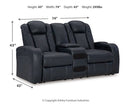 Fyne-Dyme Power Reclining Loveseat with Console - Furniture Now (CA)