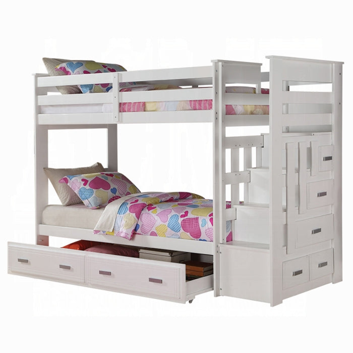 Allentown Twin-Twin Bunk Bed With Trundle and Storage - Furniture Now (CA)