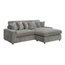 Reversible Sectional Sofa w/6 Pillows
