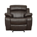 Marille Double Glider Reclining Chair in Brown