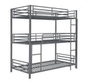Maynard Metal Triple Twin Bunk Bed Gunmetal - Furniture Now (CA)