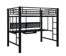 Avalon Full Workstation Loft Bed Black - Furniture Now (CA)