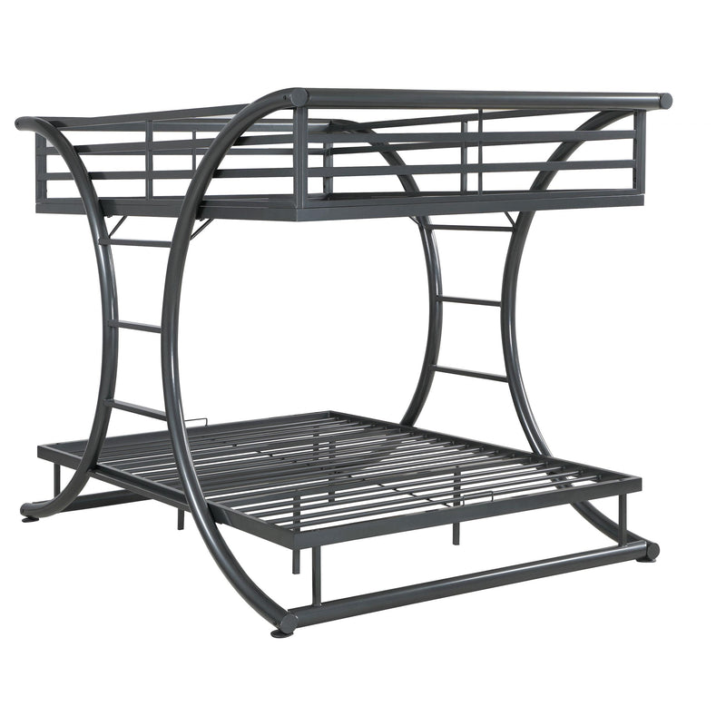 Stephan Full Over Full Bunk Bed Gunmetal - Furniture Now (CA)