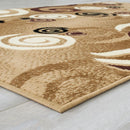 Blitar Brown Black, Brown Cream, & Gray 5' X 7' Area Rug