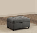 Stonenesse Tufted Storage Ottoman Grey - Furniture Now (CA)