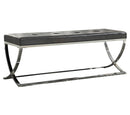 Walton Rectangle Upholstered Tufted Bench Black - Furniture Now (CA)
