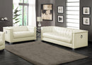 Chaviano 2-piece Upholstered Tufted Sofa Set Pearl White - Furniture Now (CA)