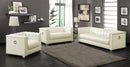 Chaviano 3-piece Upholstered Tufted Sofa Set Pearl White - Furniture Now (CA)
