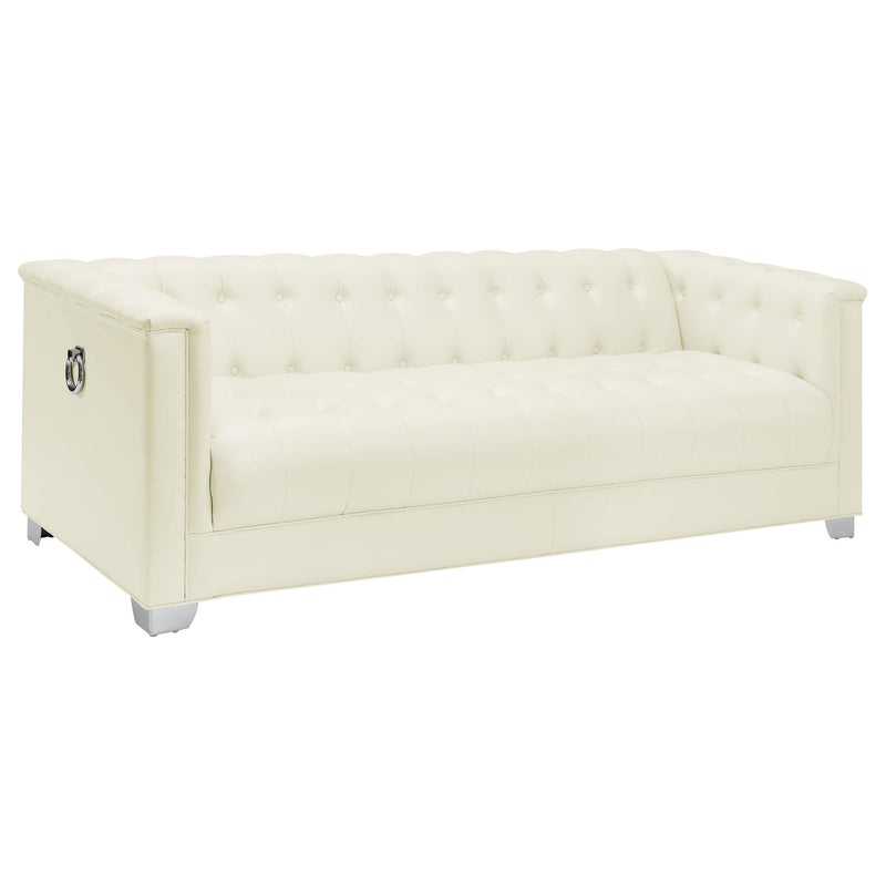 Chaviano Tufted Upholstered Sofa Pearl White - Furniture Now (CA)