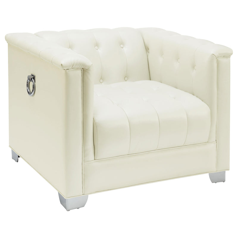 Chaviano Tufted Upholstered Chair Pearl White - Furniture Now (CA)