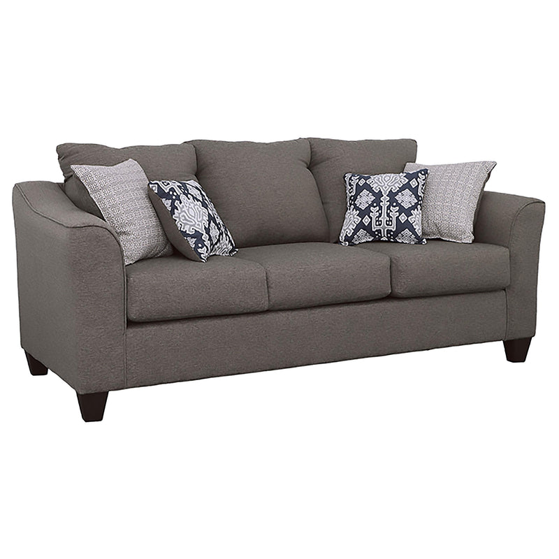 Salizar Flared Arm Sofa Grey - Furniture Now (CA)