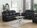 Finley Upholstered Pillow Top Arm Living Room Set Black - Furniture Now (CA)