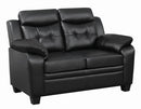Finley Tufted Upholstered Loveseat Black - Furniture Now (CA)