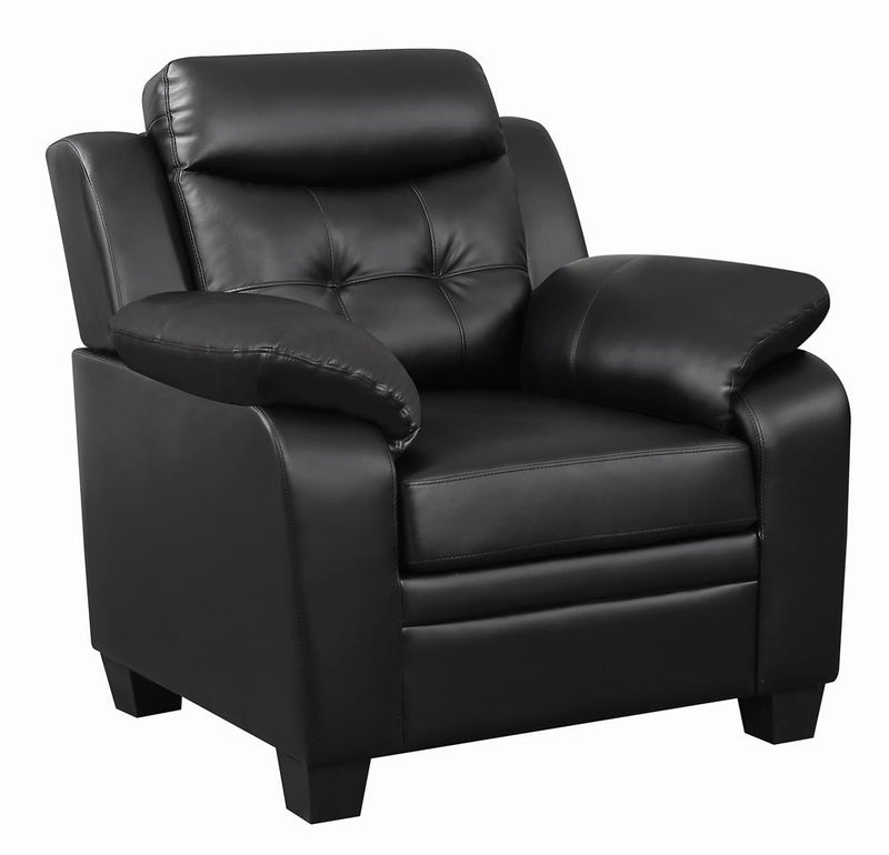 Finley Tufted Upholstered Chair Black - Furniture Now (CA)