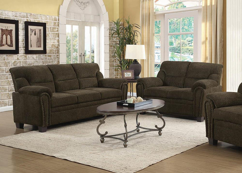 Clementine Upholstered Pillow Top Arm Living Room Set - Furniture Now (CA)