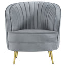 Sophia Upholstered Chair Grey and Gold - Furniture Now (CA)
