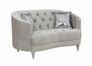 Avonlea Sloped Arm Tufted Loveseat Grey - Furniture Now (CA)