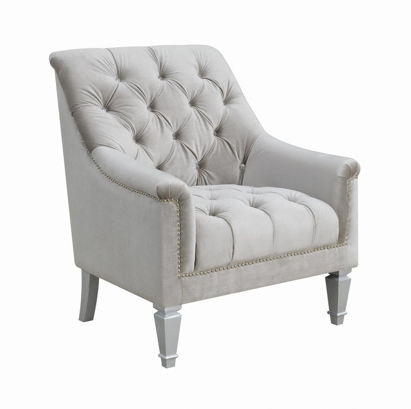 Avonlea Sloped Arm Tufted Chair Grey - Furniture Now (CA)