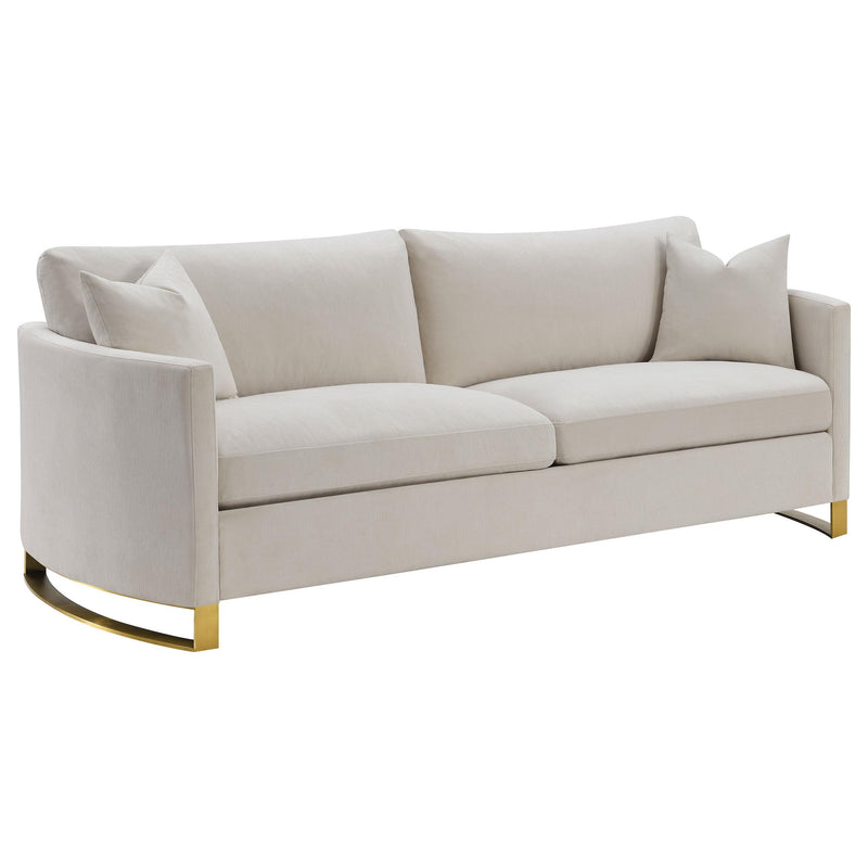 Corliss Upholstered Arched Arms Sofa Beige - Furniture Now (CA)
