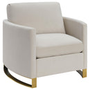 Corliss Upholstered Arched Arms Chair Beige - Furniture Now (CA)