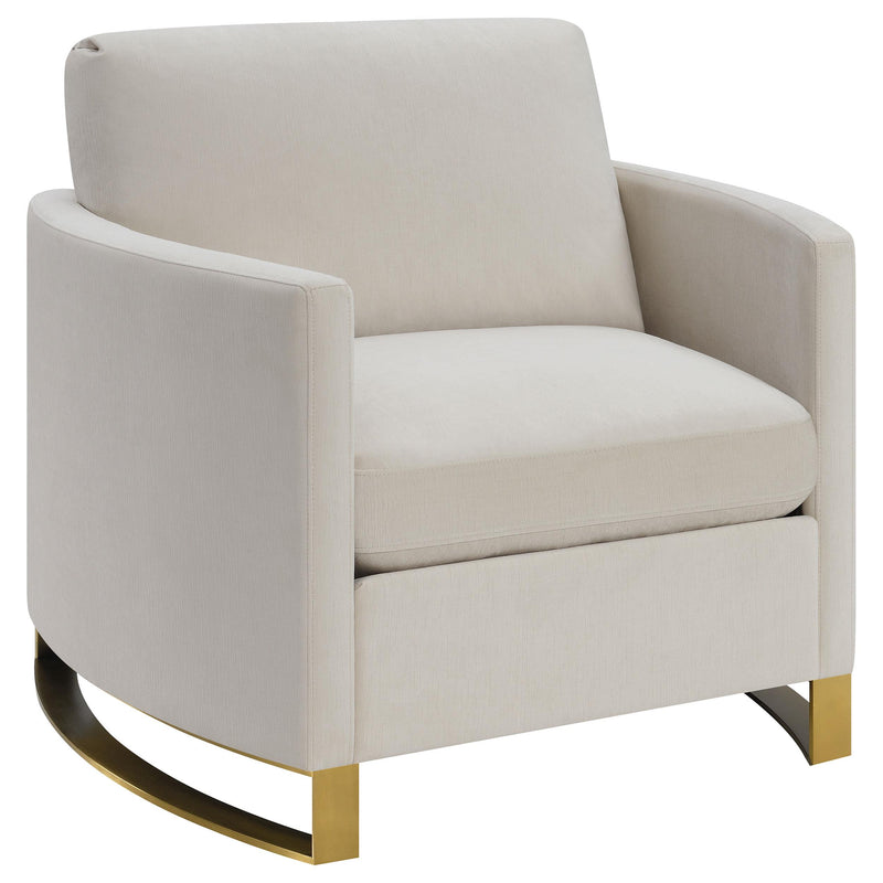 Corliss Upholstered Arched Arms Chair Beige - Furniture Now (CA)