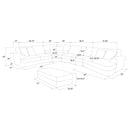 Emberson Upholstered Modular Sectional Sofa Ivory - Furniture Now (CA)