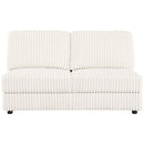 Emberson Upholstered Armless Loveseat Ivory - Furniture Now (CA)