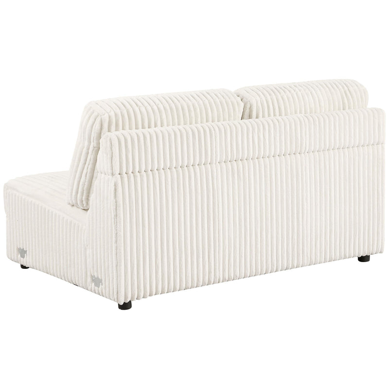 Emberson Upholstered Armless Loveseat Ivory - Furniture Now (CA)