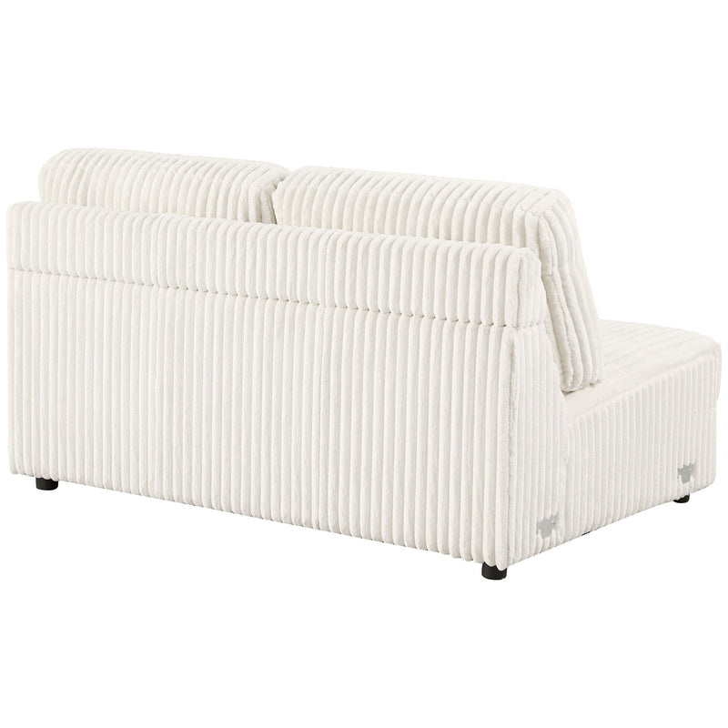 Emberson Upholstered Armless Loveseat Ivory - Furniture Now (CA)