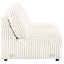 Emberson Upholstered Armless Loveseat Ivory - Furniture Now (CA)