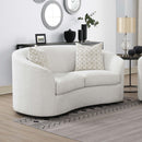 Rainn Upholstered Tight Back Loveseat Latte - Furniture Now (CA)