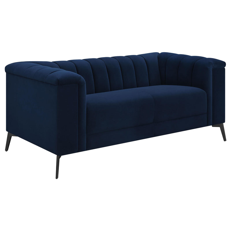 Chalet Tuxedo Arm Loveseat Blue - Furniture Now (CA)