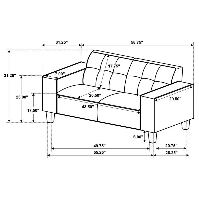 Deerhurst Stationary Loveseat - Furniture Now (CA)