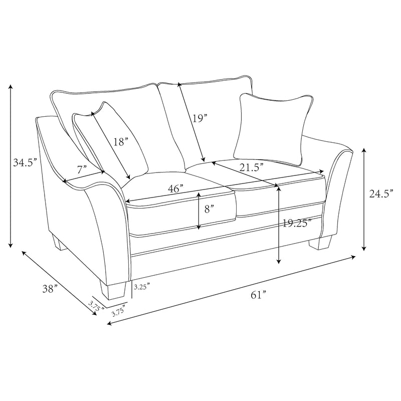 Tomkins Stationary Loveseat - Furniture Now (CA)