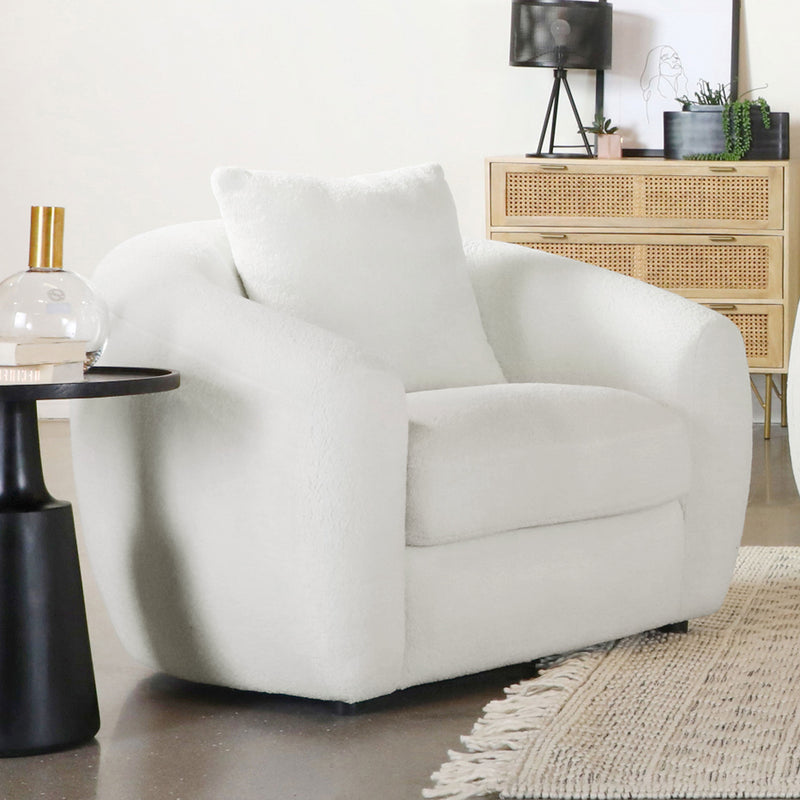 Isabella Upholstered Tight Back Chair White - Furniture Now (CA)
