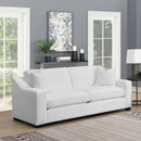 Ashlyn Upholstered Sloped Arms Sofa White - Furniture Now (CA)