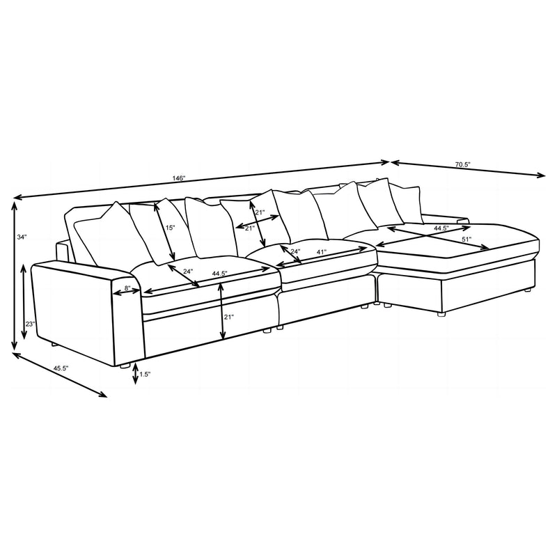 Blaine Stationary Sectionals - Furniture Now (CA)