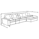 Blaine Upholstered Reversible Chaise Sectional Sofa - Furniture Now (CA)