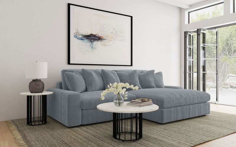 Blaine Upholstered Reversible Sectional Fog - Furniture Now (CA)