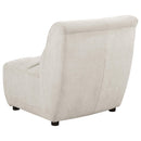 Charlotte Upholstered Curved Armless Chair Ivory - Furniture Now (CA)