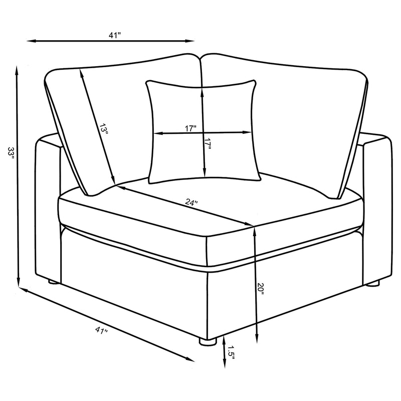 Serene 5-piece Upholstered Modular Sectional Sofa Beige - Furniture Now (CA)
