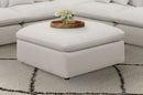 Hobson Cushion Seat Ottoman Off-White - Furniture Now (CA)