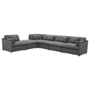Hobson 6-piece Upholstered Modular Sectional Sofa Charcoal - Furniture Now (CA)